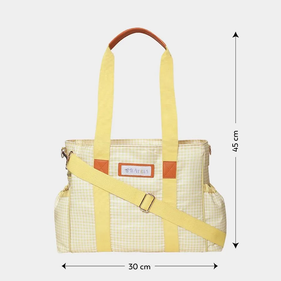 Gingham Check Print Diaper Bag