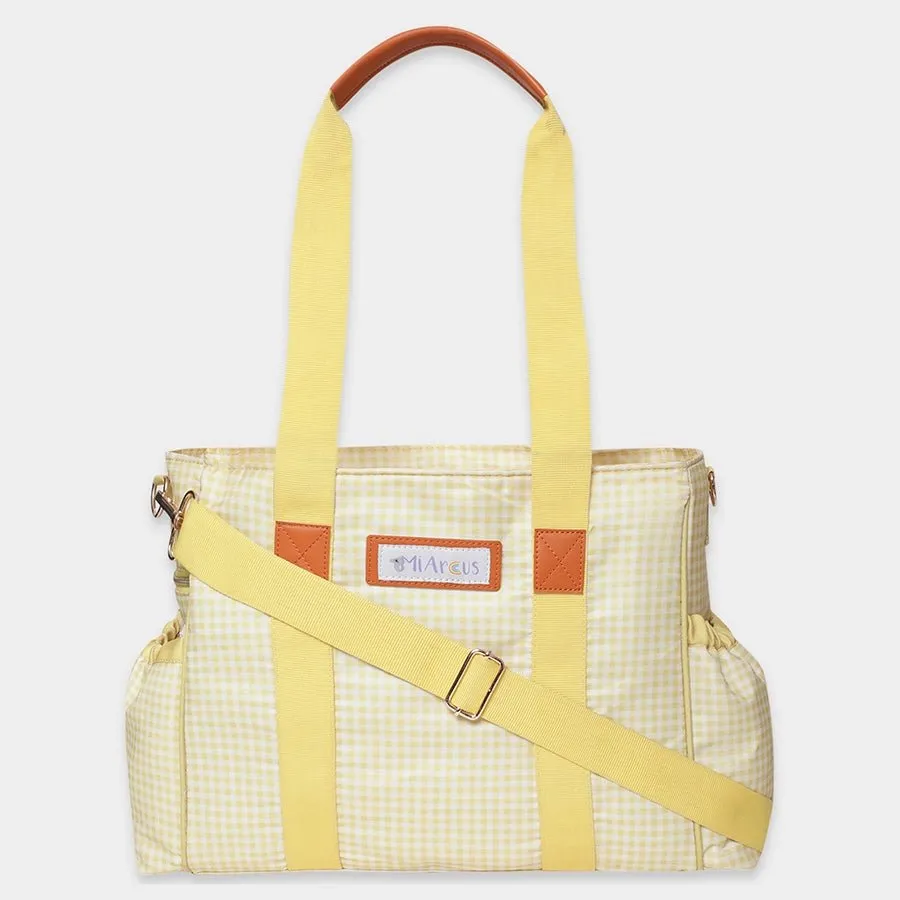 Gingham Check Print Diaper Bag