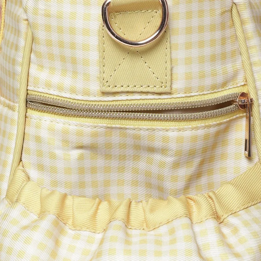 Gingham Check Print Diaper Bag