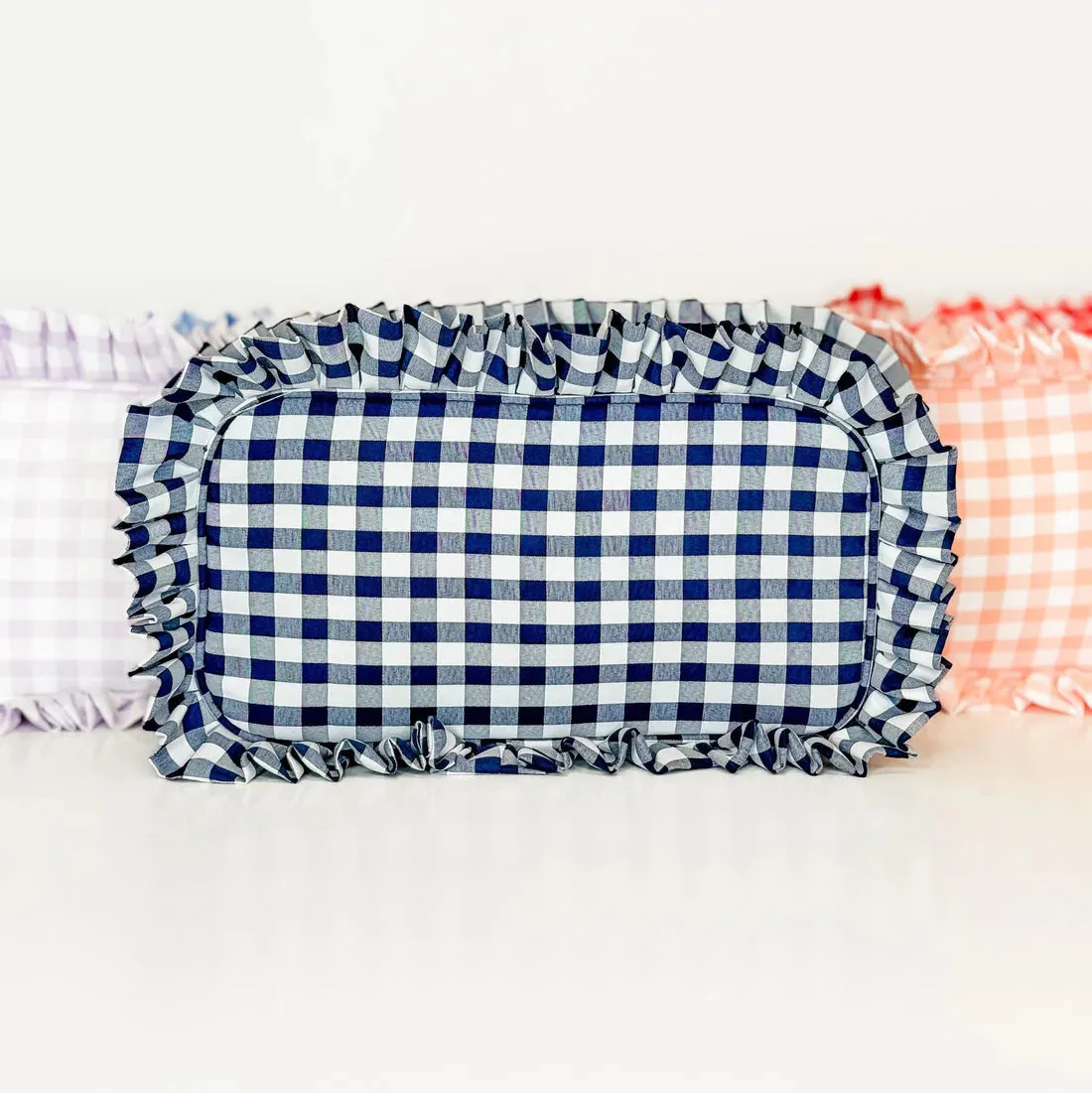 Gingham Frilly Bags - multiple colors