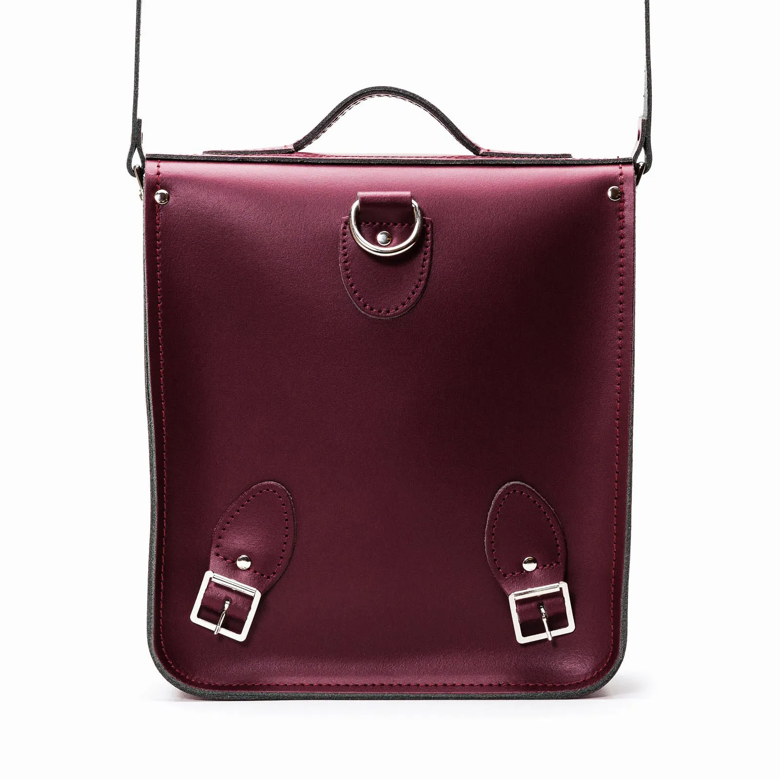 Handmade Leather City Backpack - Marsala Red