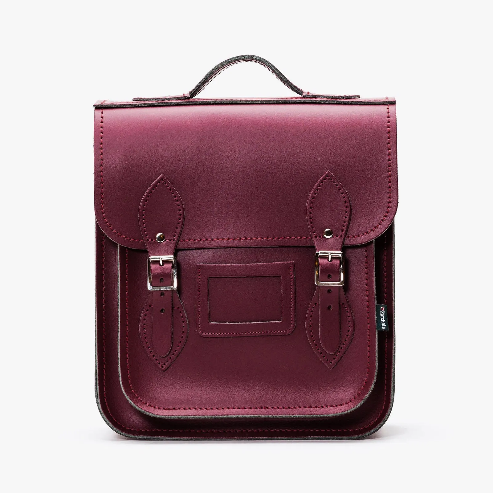 Handmade Leather City Backpack - Marsala Red