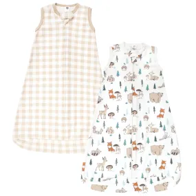 Hudson Baby Cotton Sleeveless Wearable Sleeping Bag, Sack, Blanket, Boy Woodland Pals