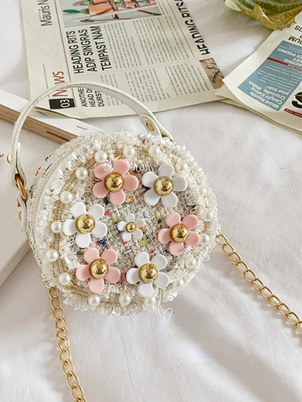 In Full Bloom Floral Circle Crossbody Bag