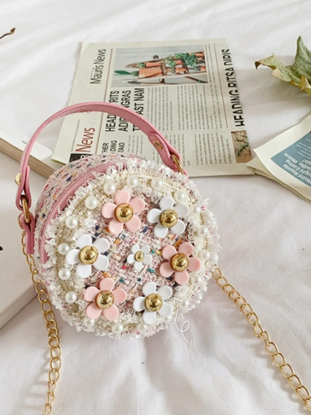 In Full Bloom Floral Circle Crossbody Bag