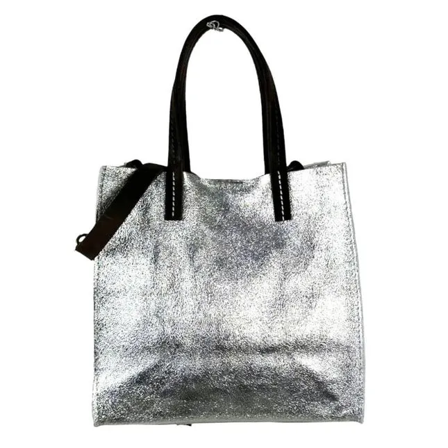 Italian Leather Shopper Tote