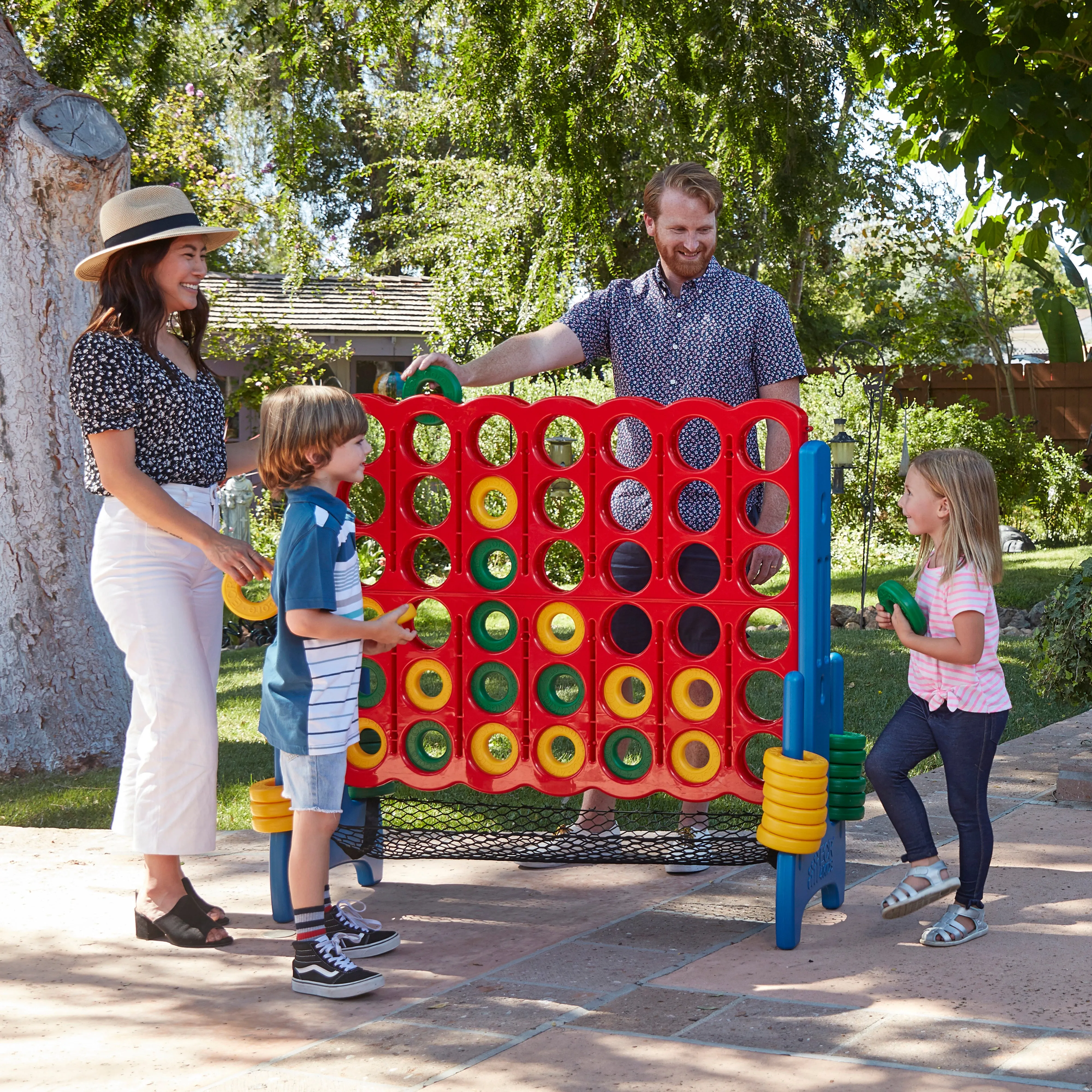 Jumbo 4-to-Score Game Set with Carry Bag and Ring Net, Indoor/Outdoor - Assorted