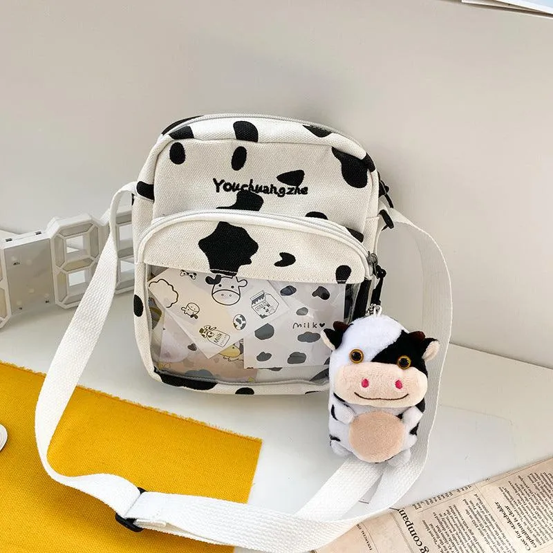 Kawaii Funny Cow Plush Backpack - Kawaii Bag