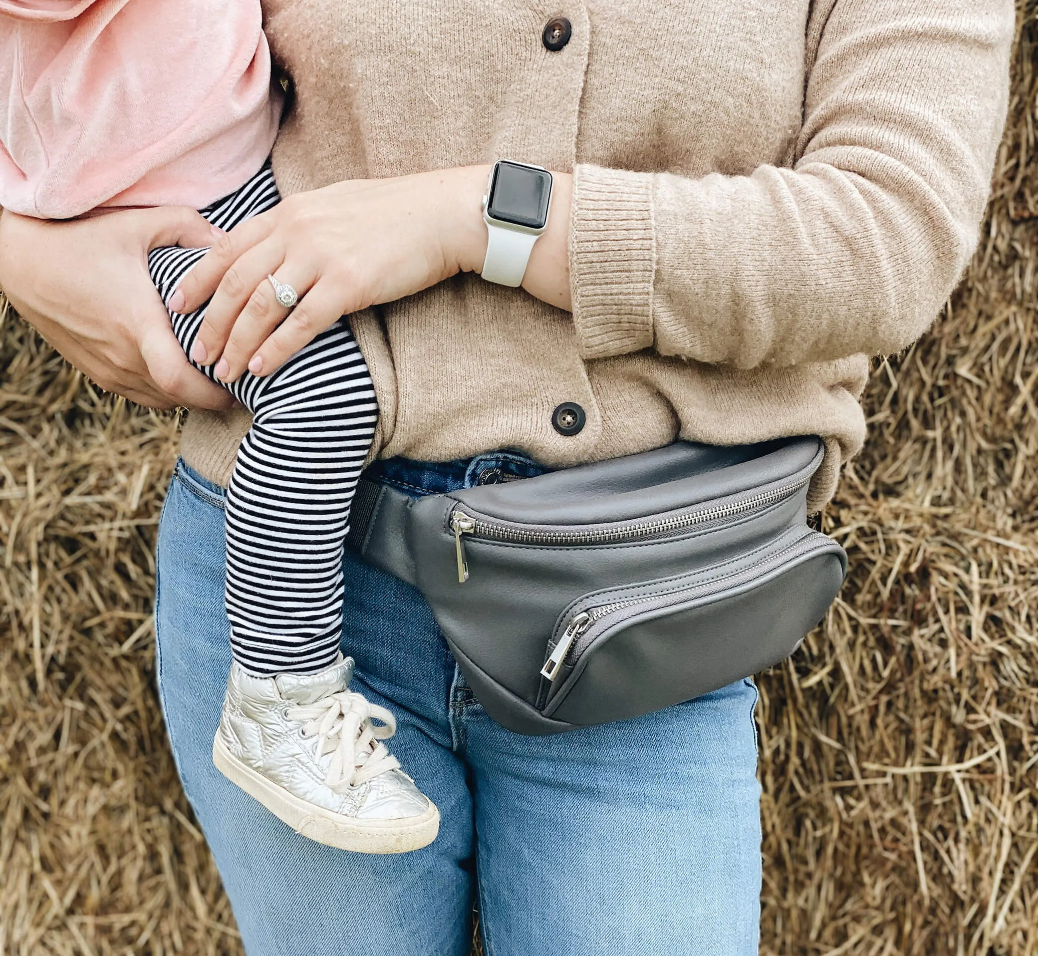 Kibou Travel Diaper Bag - Charcoal