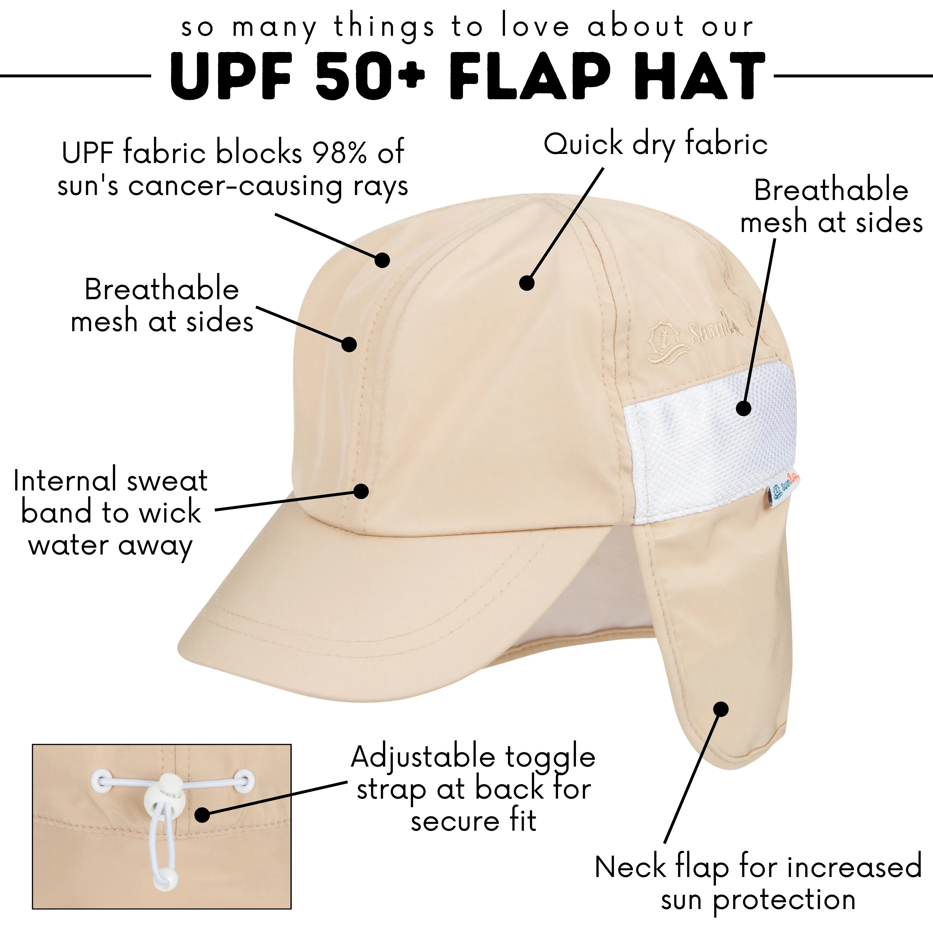 Kids Flap Hat | Beige