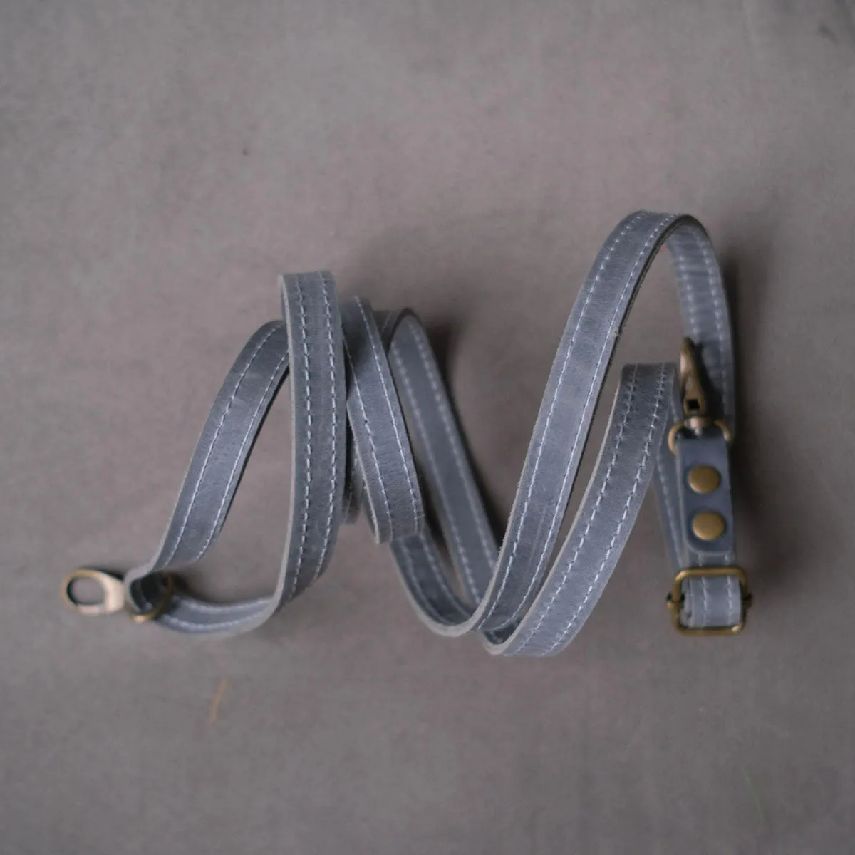 Leather Brass Shoulder Strap