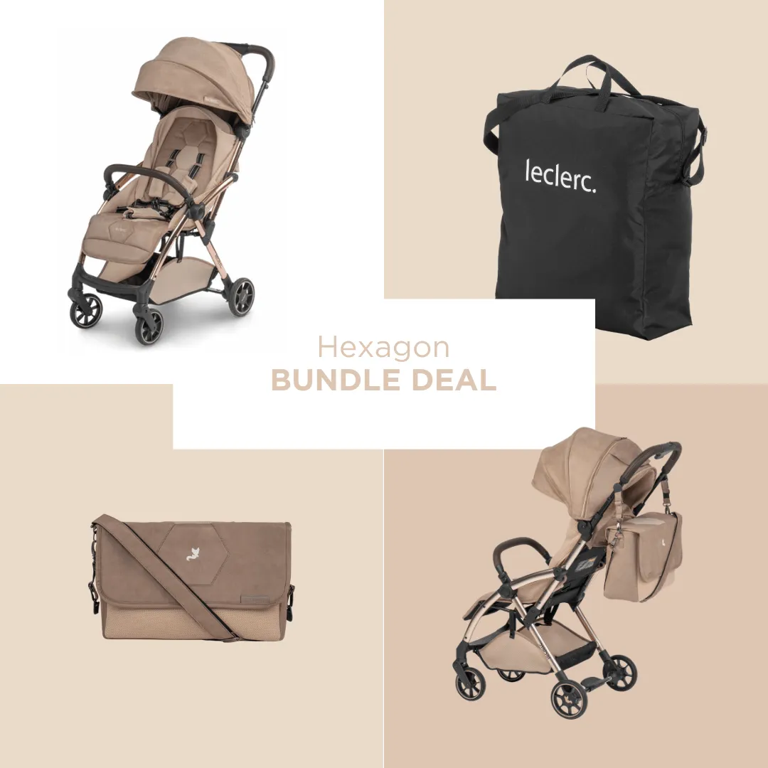 Leclercbaby Bundle Deal Hexagon Champaign (Stroller   Diaper Bag)