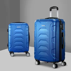 Lightweight 2pc TSA Lock Luggage Set, Dual Wheels - Wanderlite