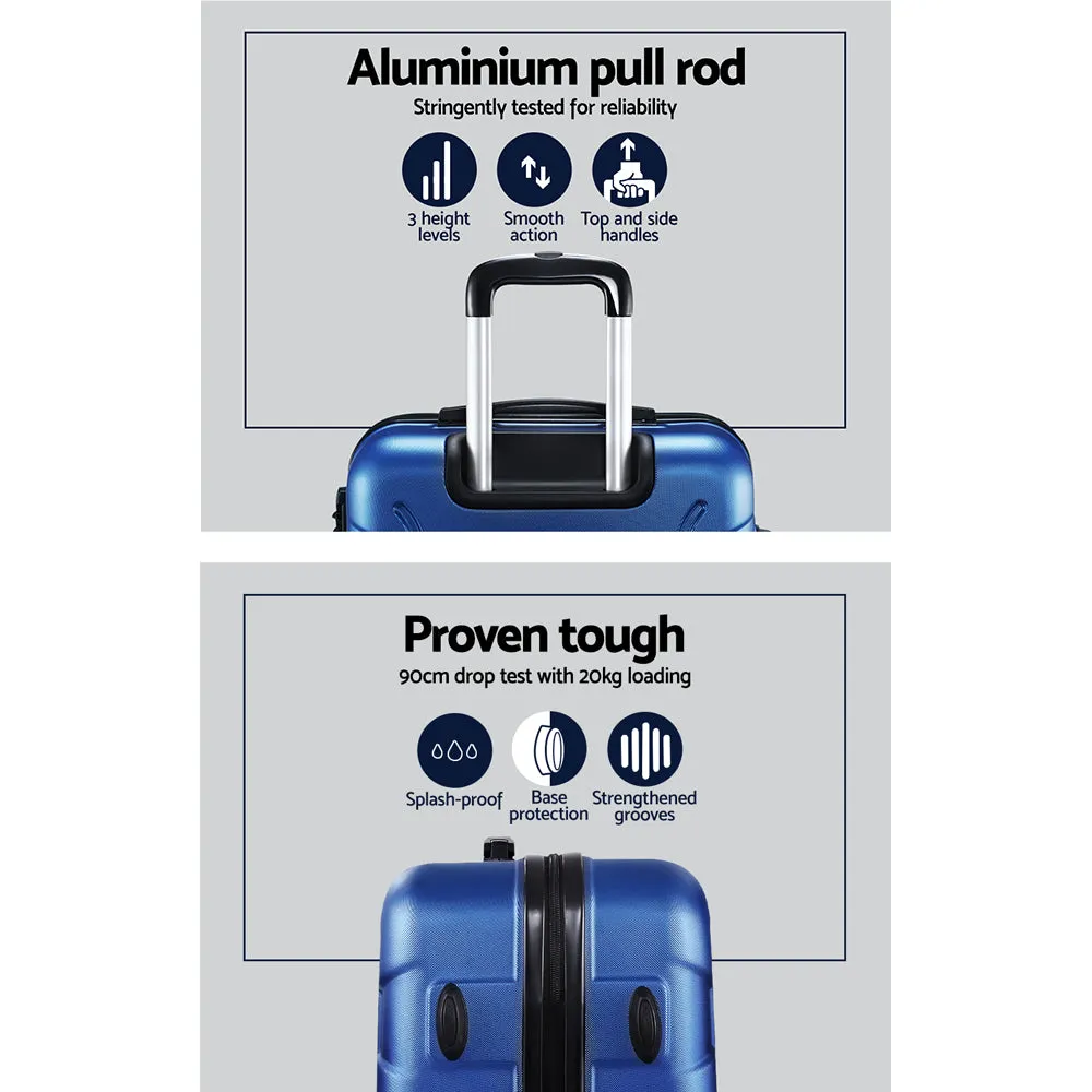 Lightweight 2pc TSA Lock Luggage Set, Dual Wheels - Wanderlite