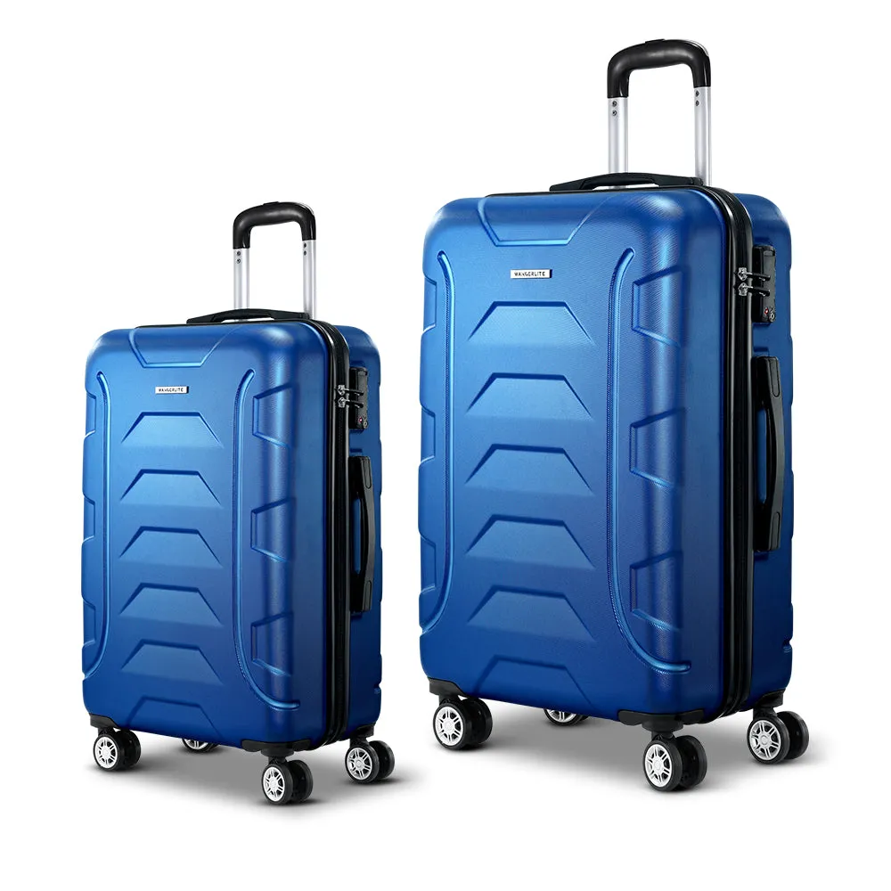 Lightweight 2pc TSA Lock Luggage Set, Dual Wheels - Wanderlite