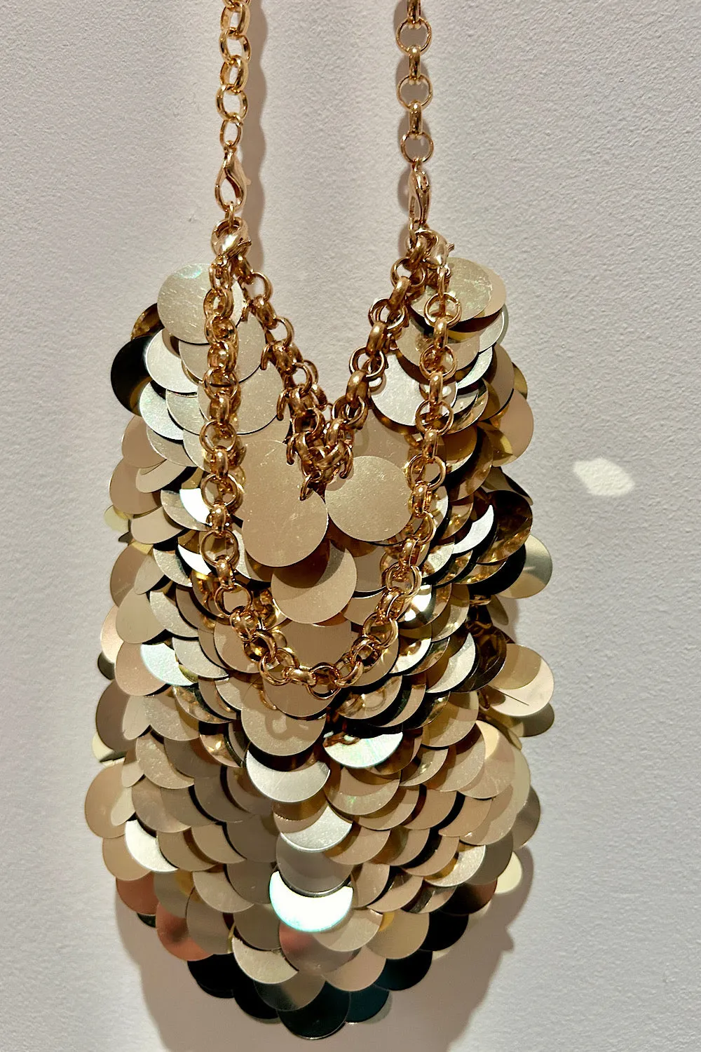 Lila Gold Chain Coin Bag