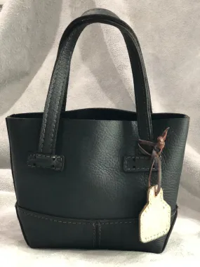 Little Mia Handcrafted Black Leather Classic Purse