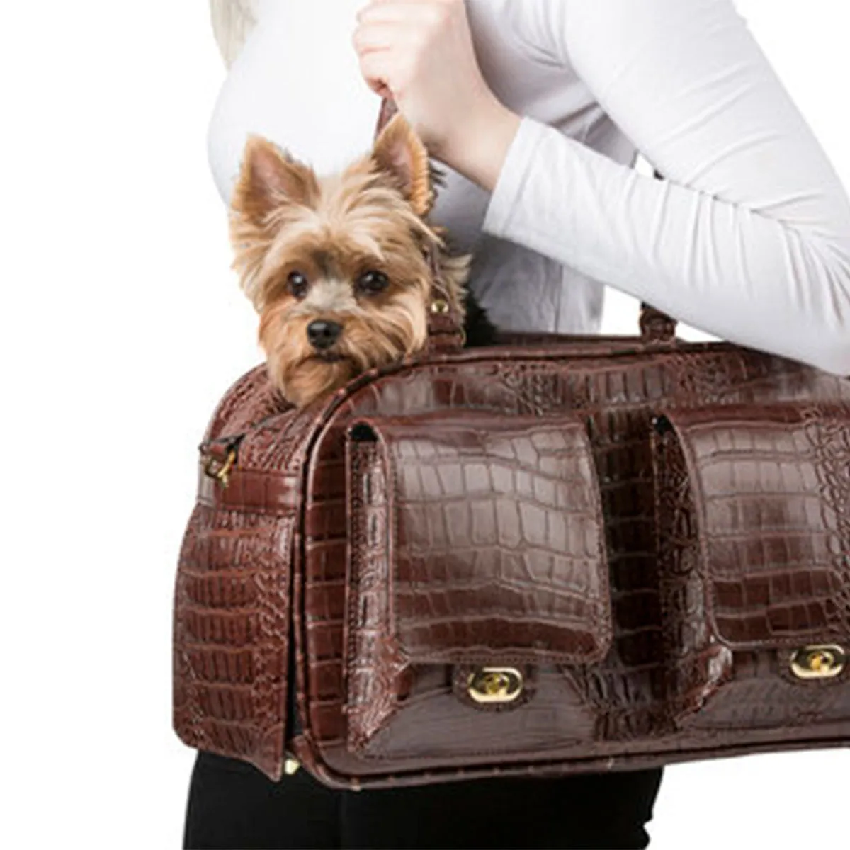 Marlee Dog Carrier - Brown Croco