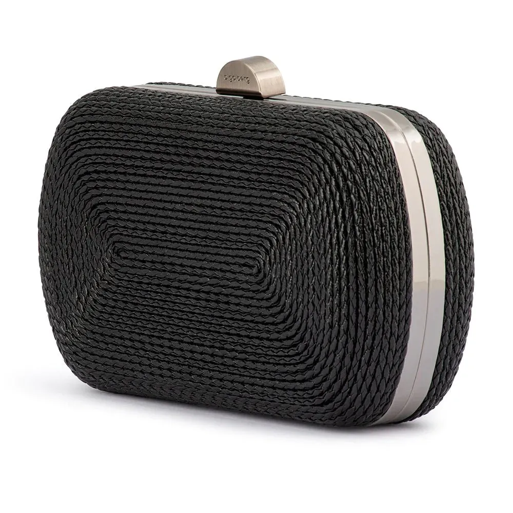 Martina Coiled Rope Clutch (Black)