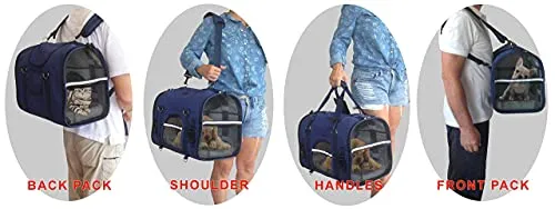 Natuvalle 6 in 1 Sturdy Pet Carrier Backpack Front Pets 18 to 21 Long