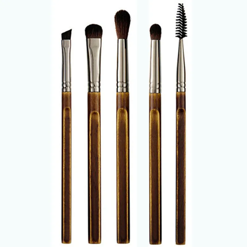 New 9-Piece Makeup Set Brush Complete Set Of Retro Wooden Handle Makeup Utensils