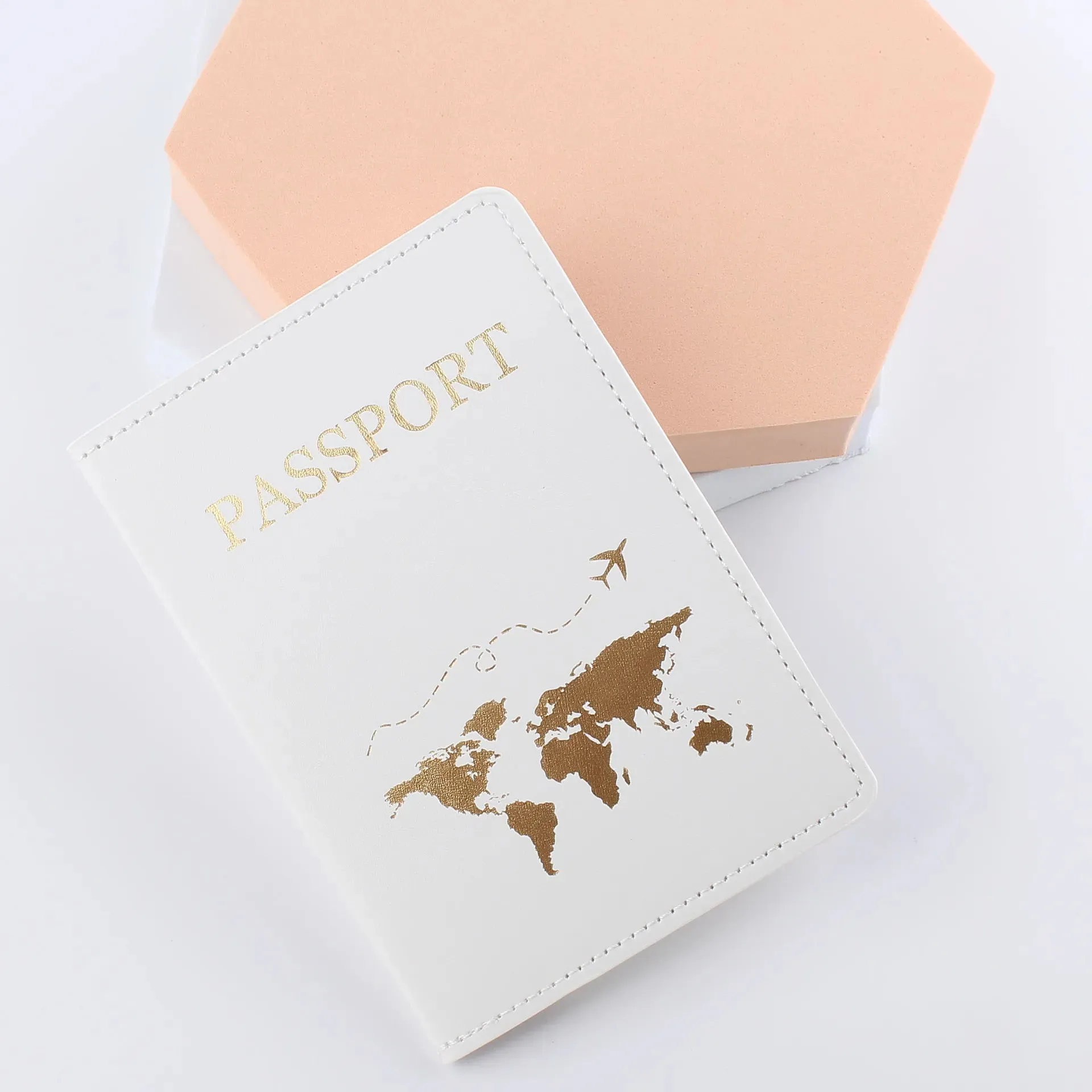 New Simple Fashion Passport Cover World Map Thin Slim Travel Passport Holder Wallet Gift PU Leather Card Case Cover Unisex