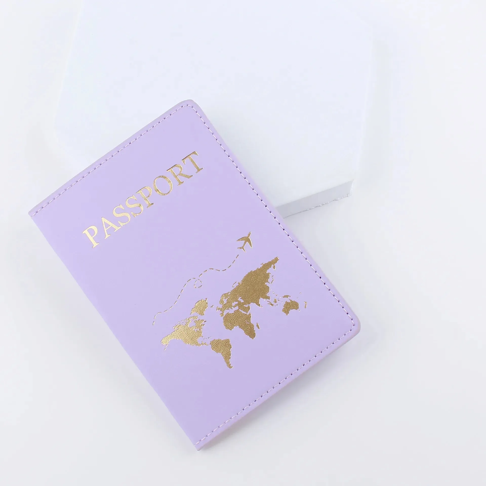 New Simple Fashion Passport Cover World Map Thin Slim Travel Passport Holder Wallet Gift PU Leather Card Case Cover Unisex