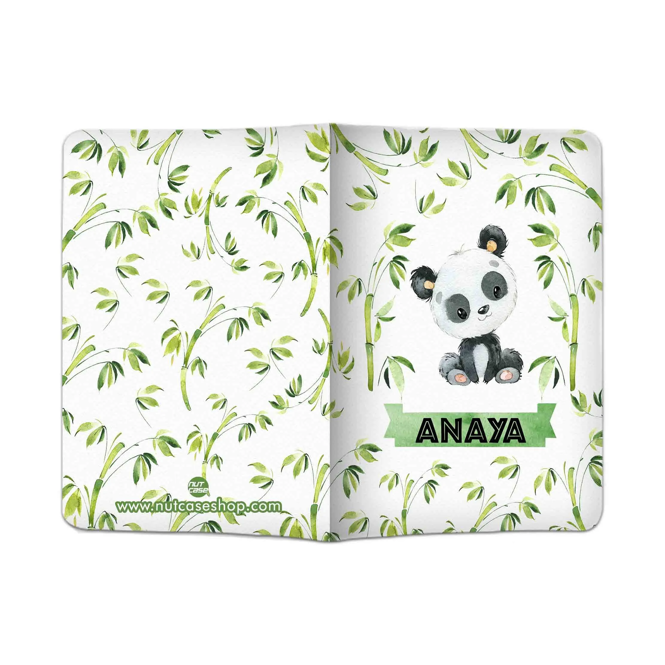 Nutcase Personalized Passport Cover PU Leather Polyfabric - Cute Small Panda