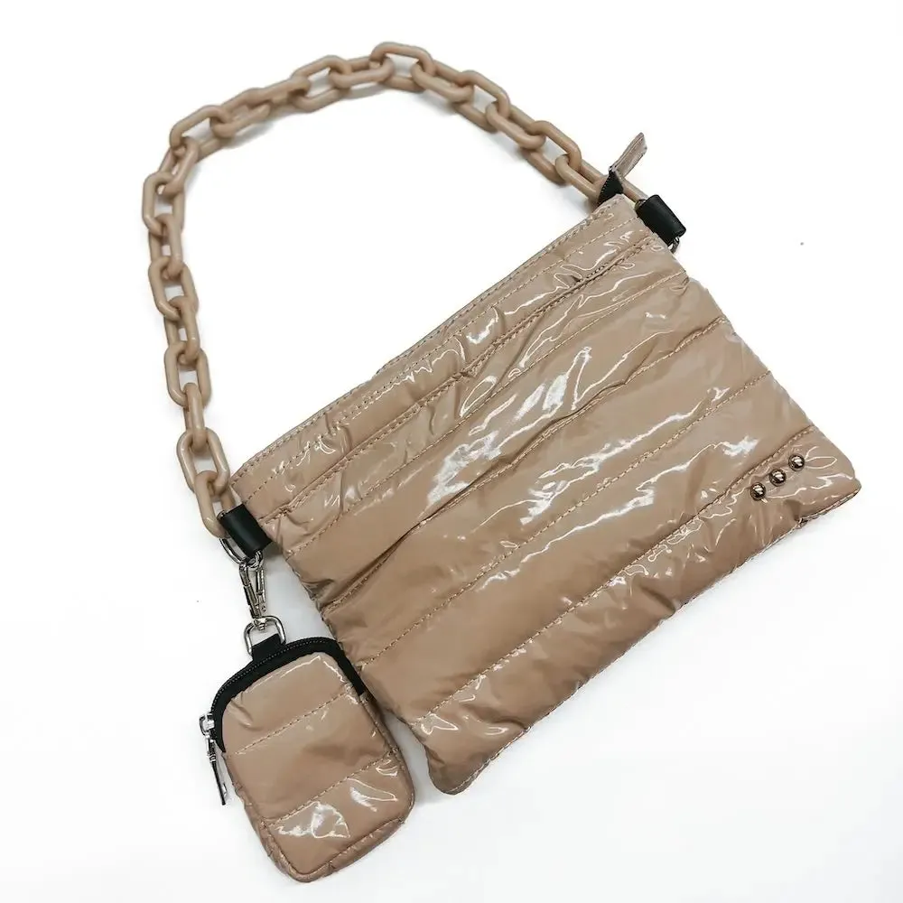 Nylon Patent Crossbody Bag