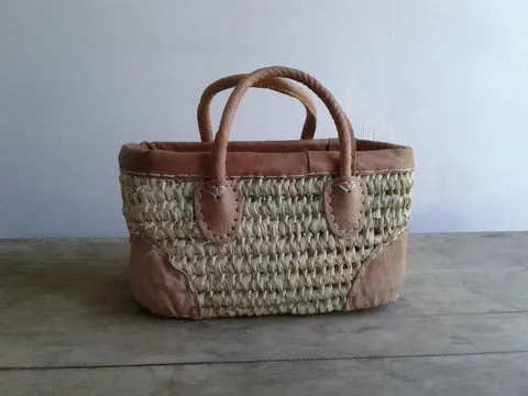 Open Weave Bag Leather Trim XL