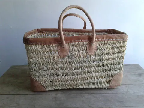 Open Weave Bag Leather Trim XL