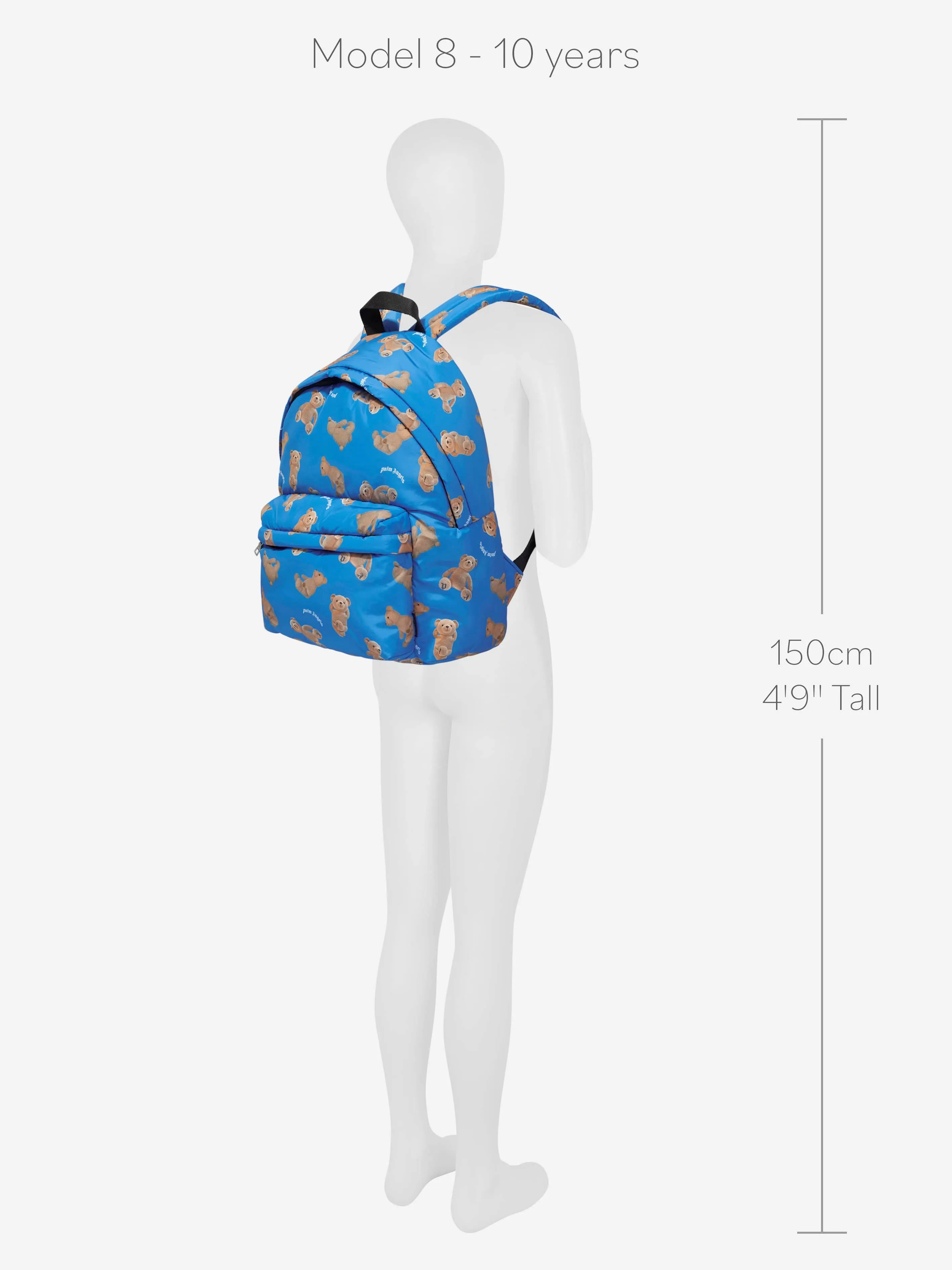 Palm Angels Kids AOP PA Bears Backpack in Blue