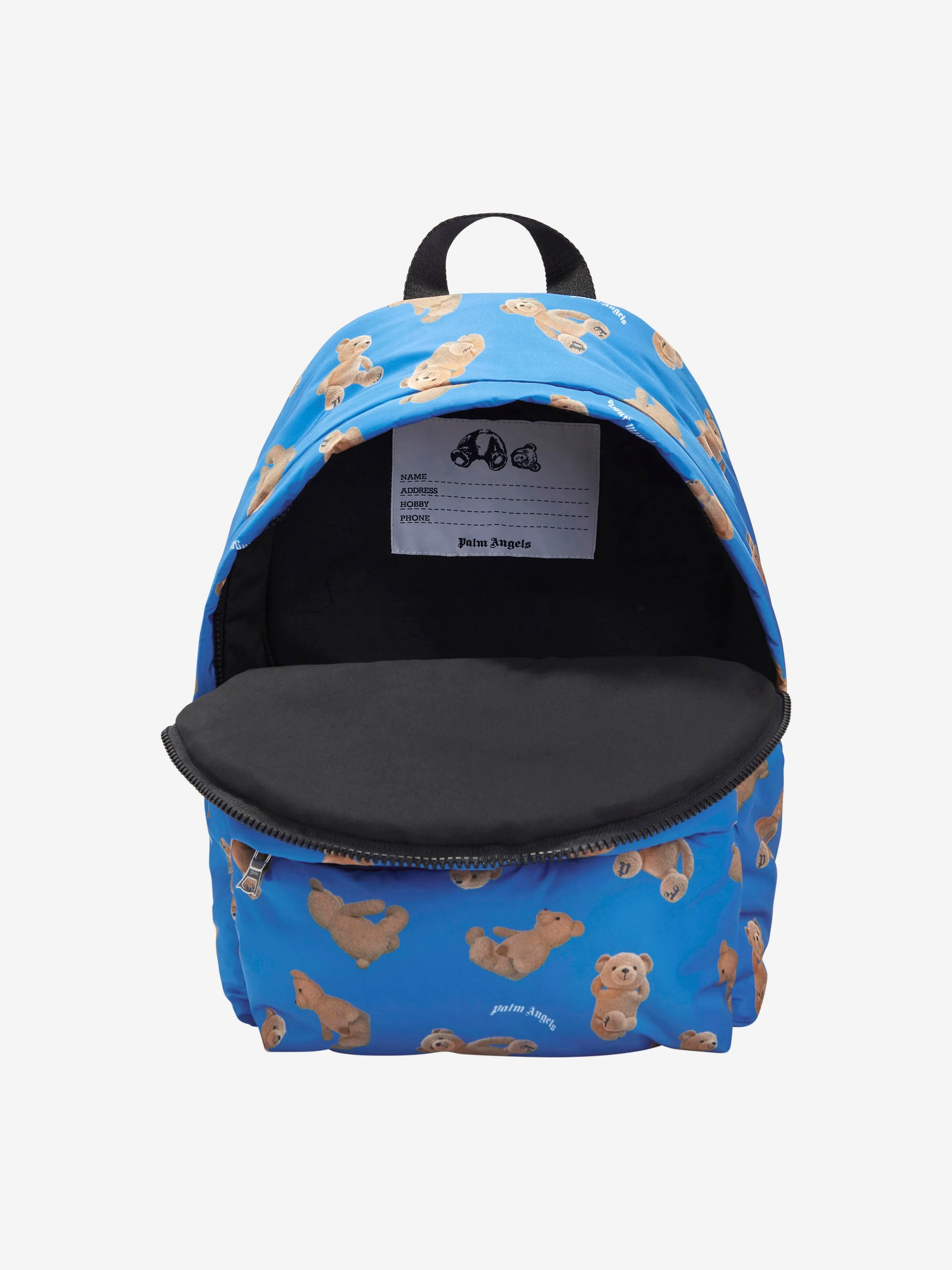 Palm Angels Kids AOP PA Bears Backpack in Blue