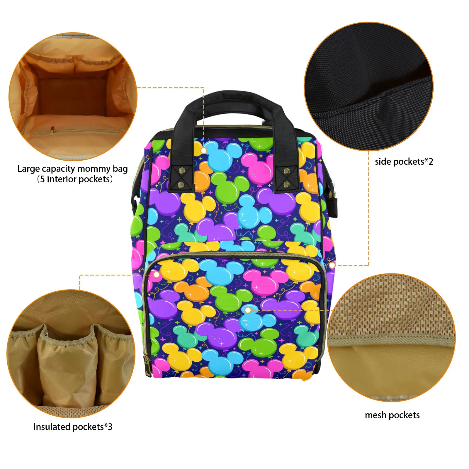 Park Balloons Multi-Function Diaper Bag