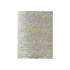 Passport Holder - Metallic Ring Lizard Leather - Personalized