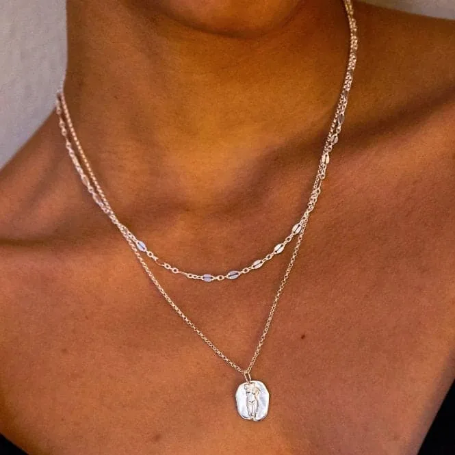 Peachy Chain Sterling Silver Necklace RN08_SLV