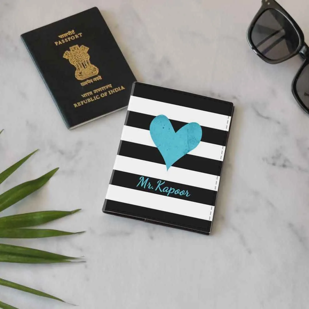 Personalized  Couple Passport Cover Luggage Tag Gift Box- Mr Mrs Passport Sleeve and Bag Tag Set