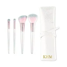 PERSONALIZED MAKEUP BRUSH SET & TRAVEL POUCH  - IRIDESCENT UNICORN