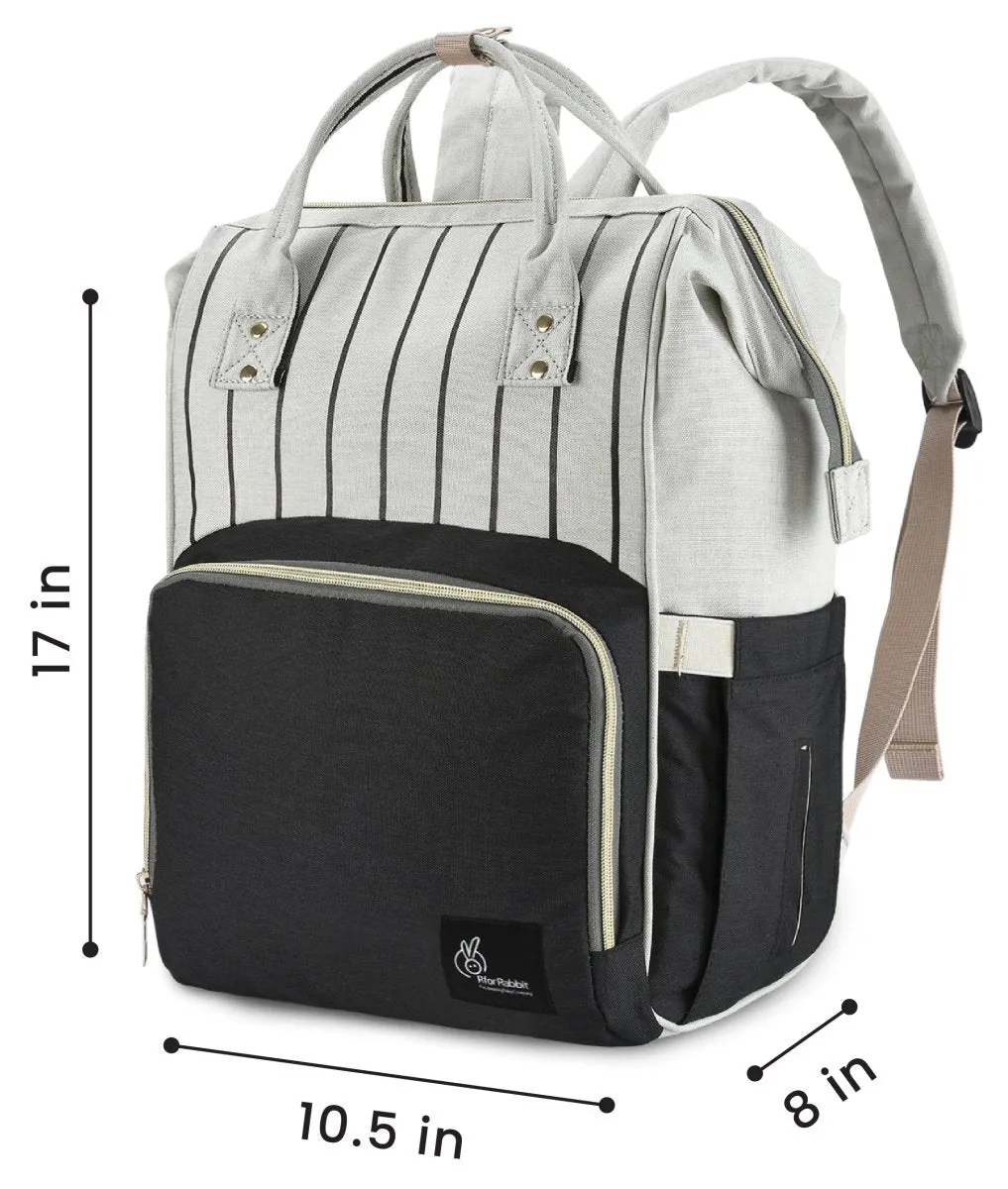 R for Rabbit Caramello Diaper Bags- Black strip