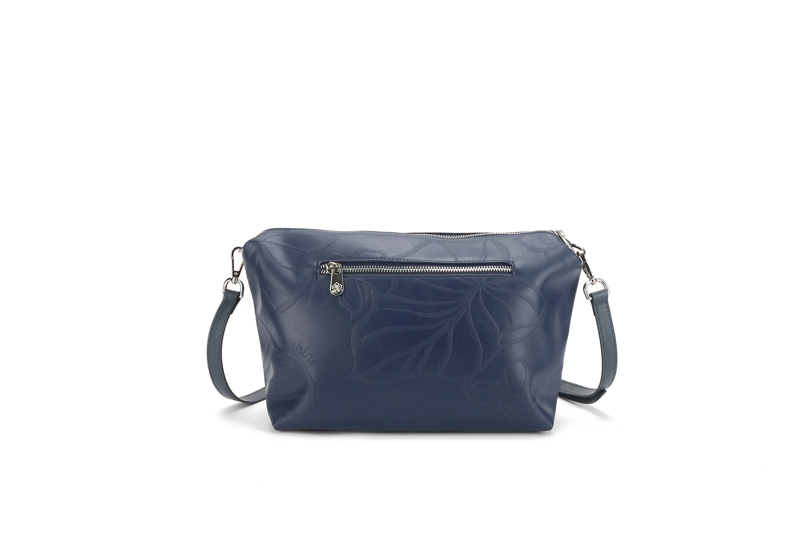 Reversible Tote Nancy Large Kalo Embossed Navy