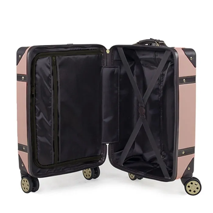 Rock Vintage Spinner Large Suitcase 78cm - Rose Pink