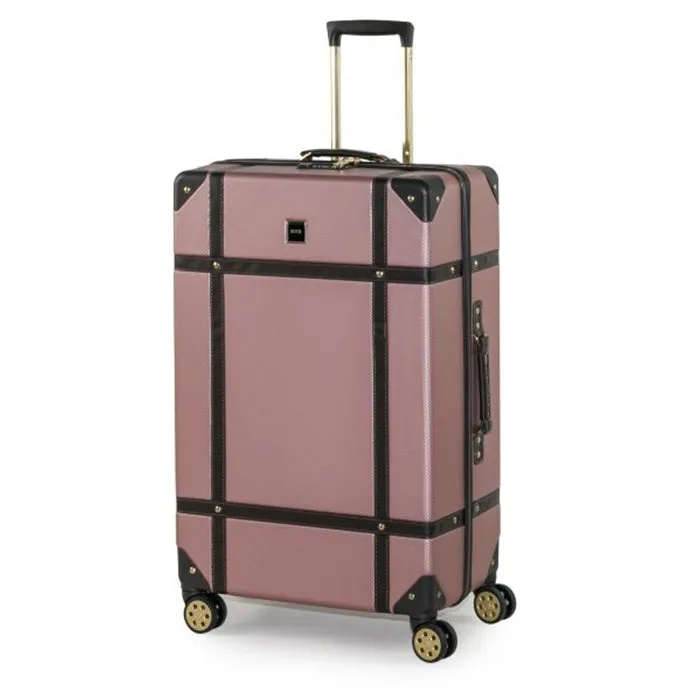 Rock Vintage Spinner Large Suitcase 78cm - Rose Pink