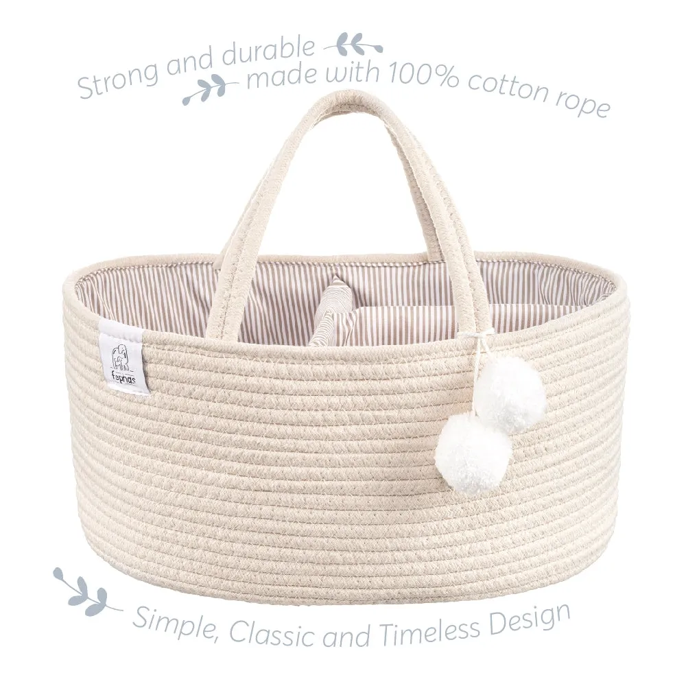 Rope Diaper Caddy/ Beige