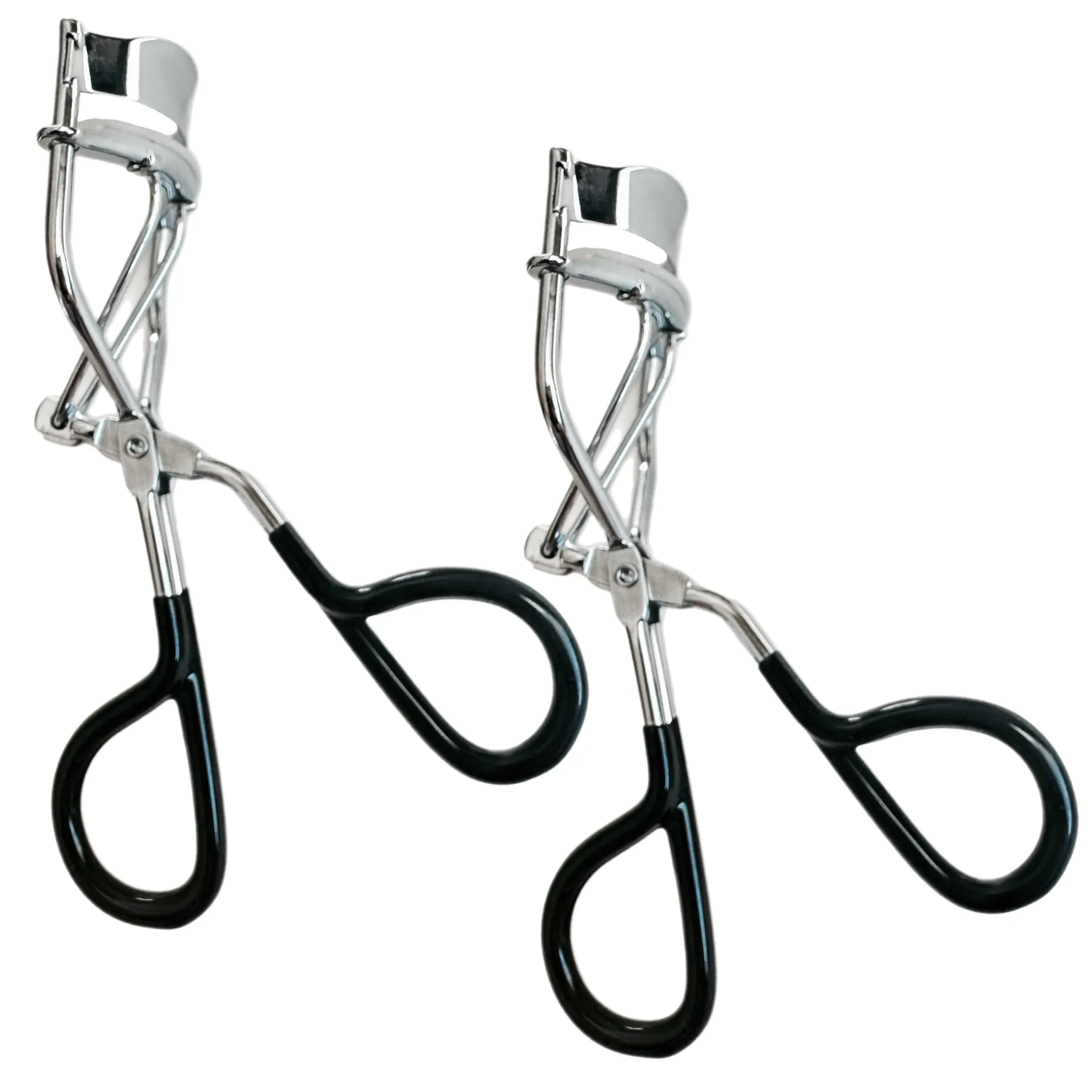 Set of 2 Vintage Style Eyelash Curler Easy to Use High Drama Lashes Rubber Coated Non-Slip Handle Easy Gentle Way to Curl Lashes High Impact Eye-Opening Effect