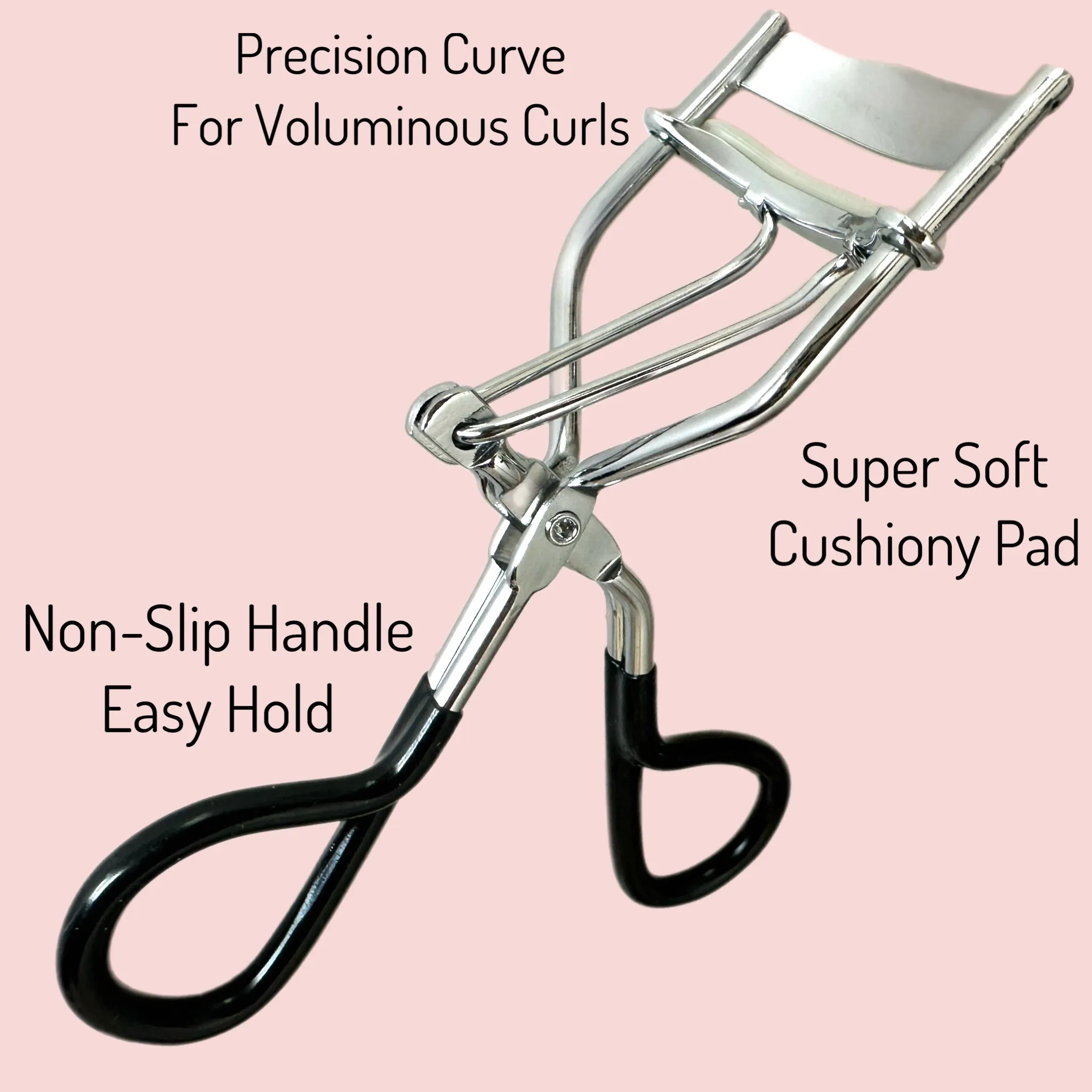 Set of 2 Vintage Style Eyelash Curler Easy to Use High Drama Lashes Rubber Coated Non-Slip Handle Easy Gentle Way to Curl Lashes High Impact Eye-Opening Effect