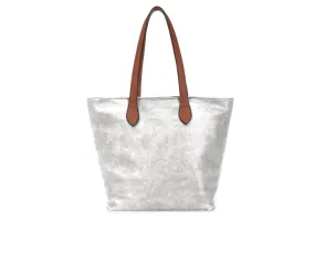 Shopper Style Bag With Tan Handles (9 Colours)