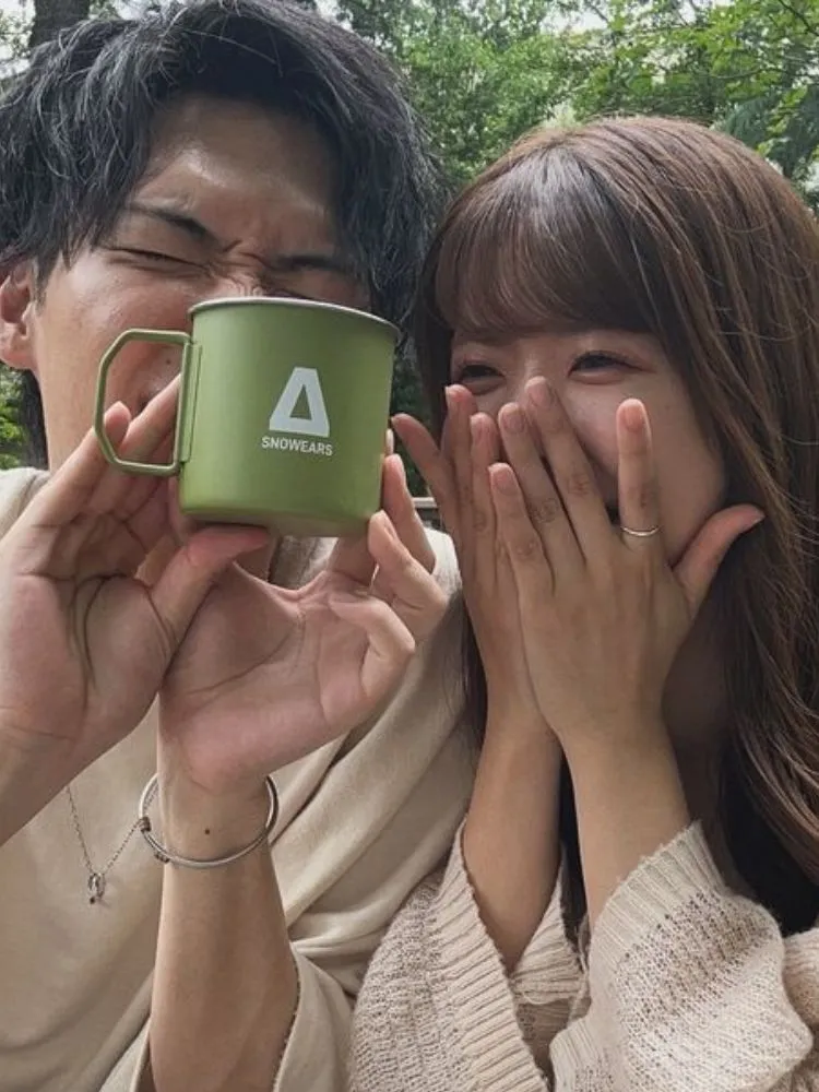 Snowears Green Outdoor Metal Mug Cups