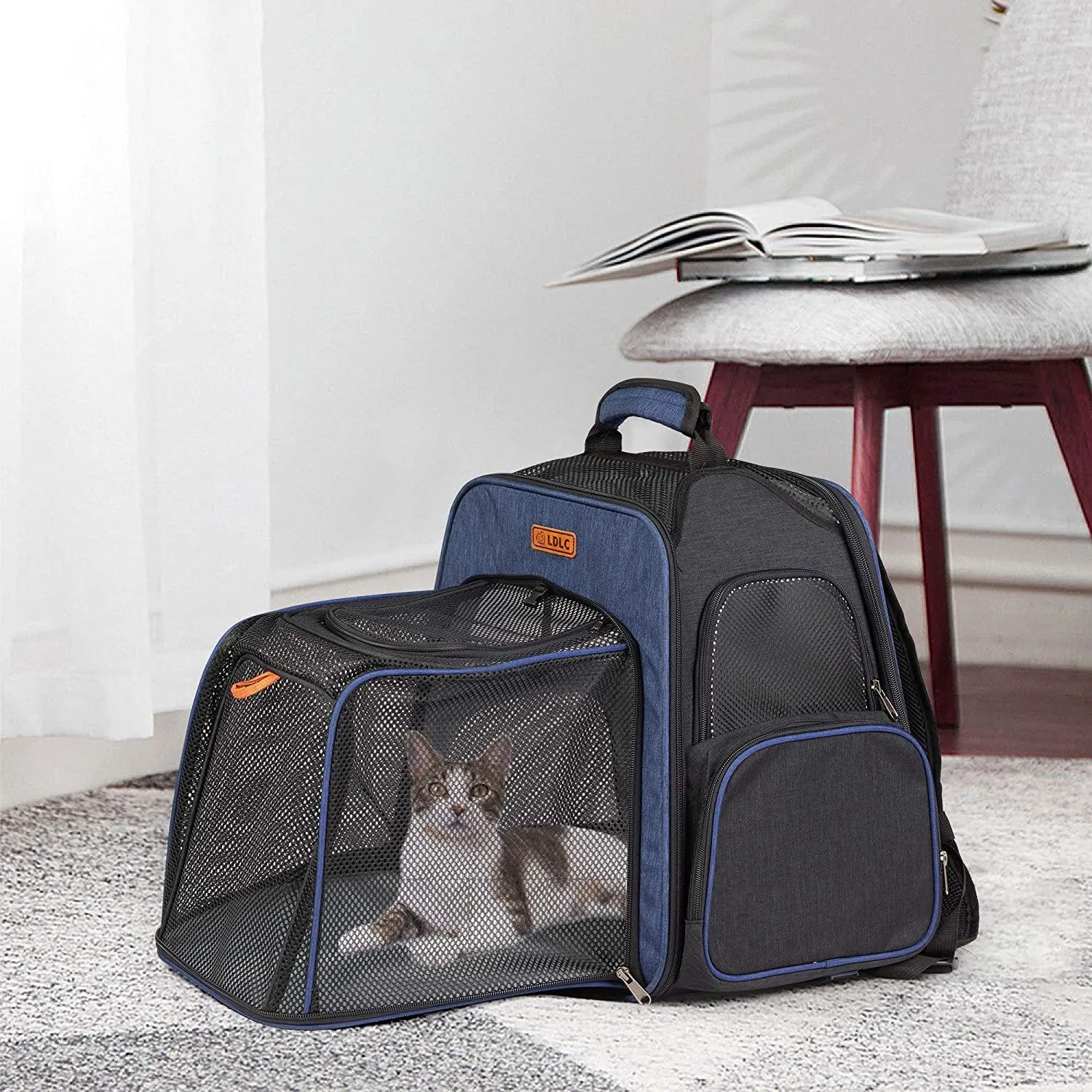 Soft Pet Backpack Carrier for Hiking -16" x 15.5" x 12" (LxHxW)