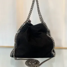 STELLA MCCARTNEY Black Vegan Leather Falabella Shoulder Bag