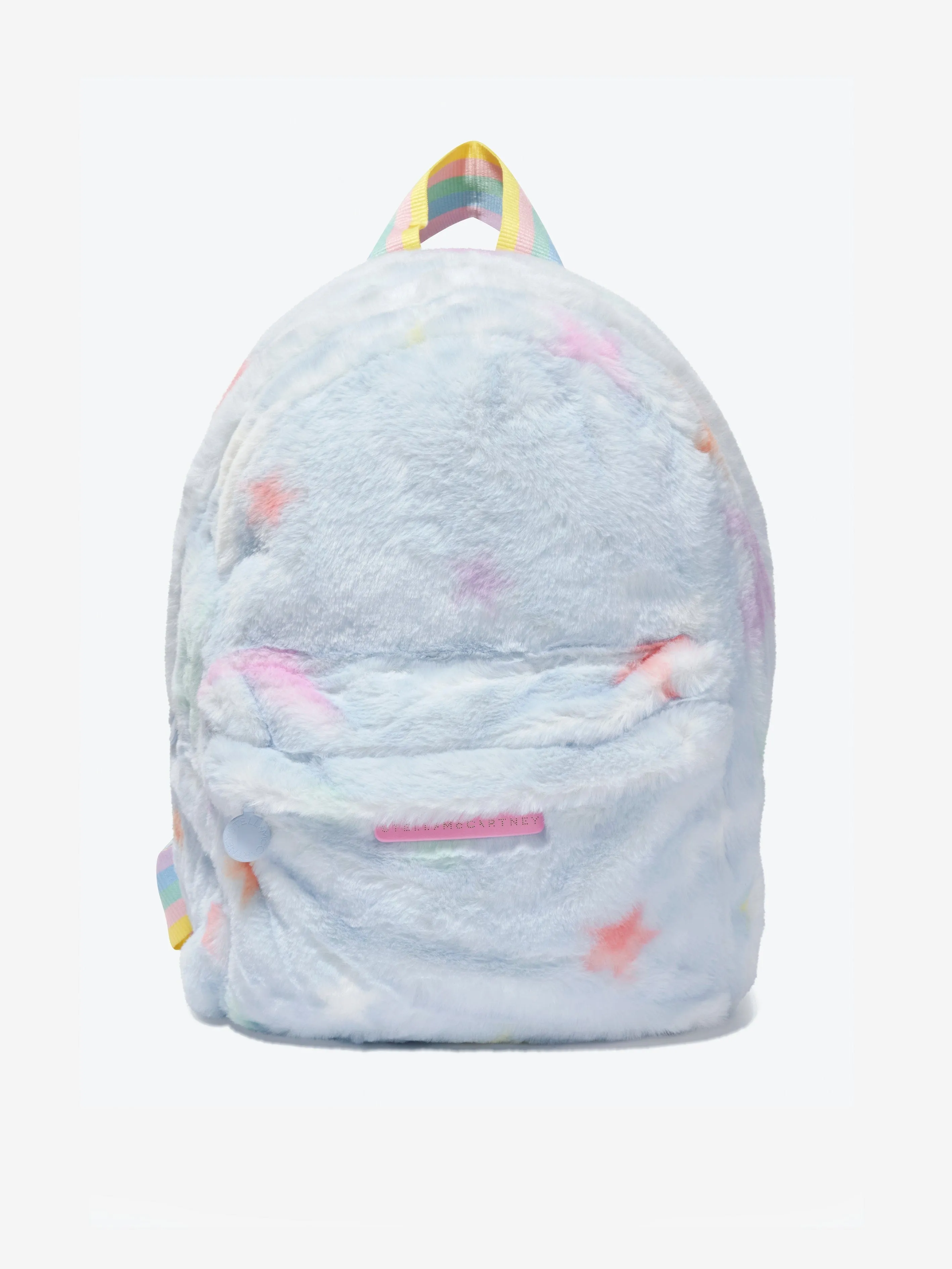 Stella McCartney Girls Faux Fur Backpack in Blue